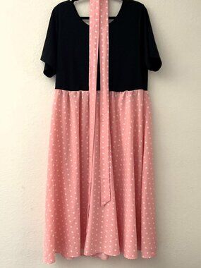 SHEIN CURVE PLUS PINK POLKA DOT DRESS US 20